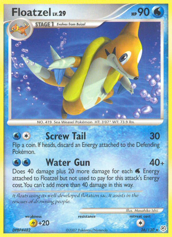Floatzel (26/130) [Diamond & Pearl: Base Set] | Shuffle n Cut Hobbies & Games