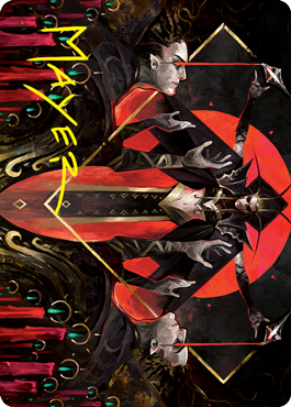 Gift of Fangs Art Card (Gold-Stamped Signature) [Innistrad: Crimson Vow Art Series] | Shuffle n Cut Hobbies & Games
