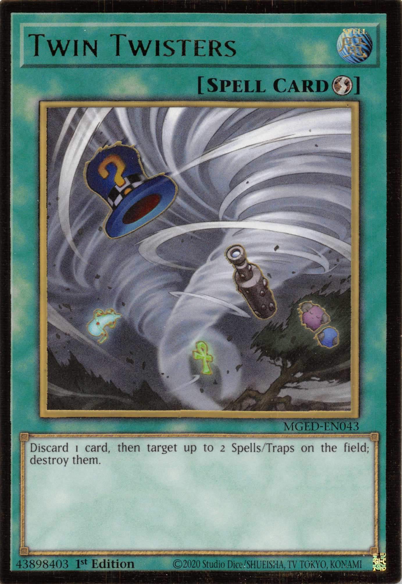 Twin Twisters [MGED-EN043] Gold Rare | Shuffle n Cut Hobbies & Games