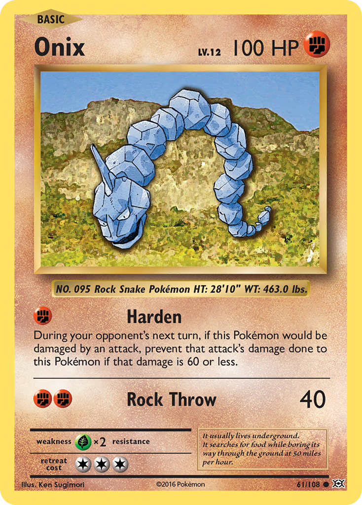 Onix (61/108) [XY: Evolutions] | Shuffle n Cut Hobbies & Games