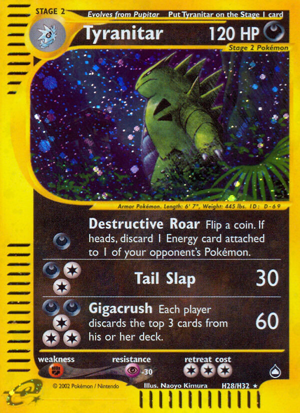 Tyranitar (H28/H32) [Aquapolis] | Shuffle n Cut Hobbies & Games