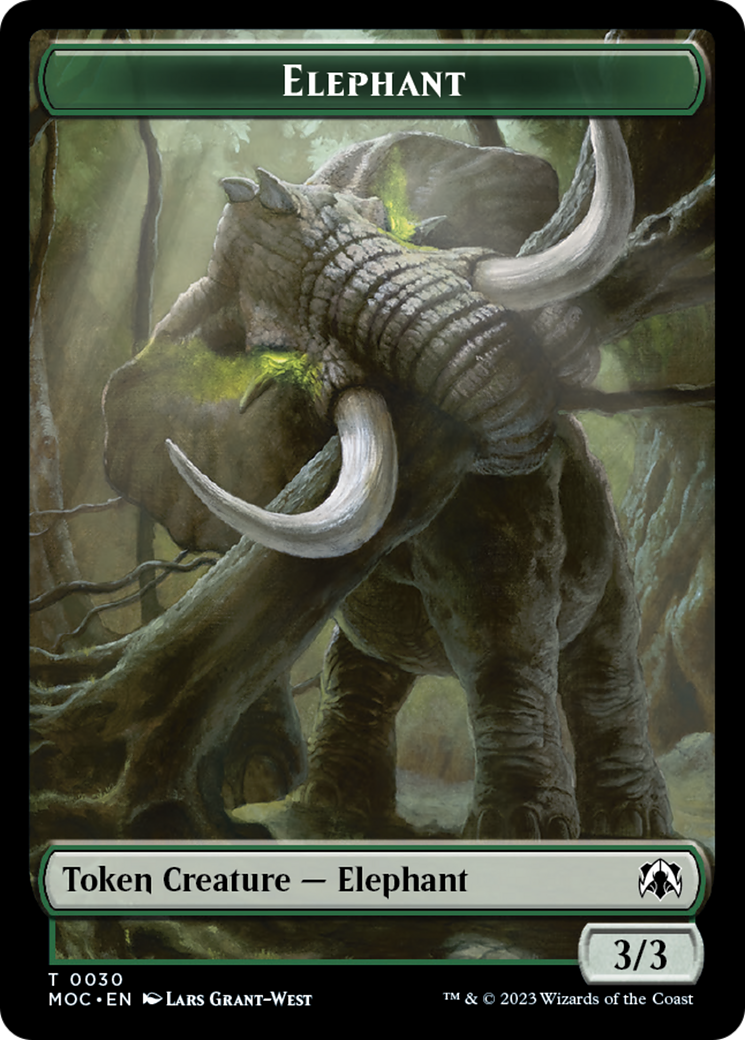 Elephant // City's Blessing Double-Sided Token [March of the Machine Commander Tokens] | Shuffle n Cut Hobbies & Games
