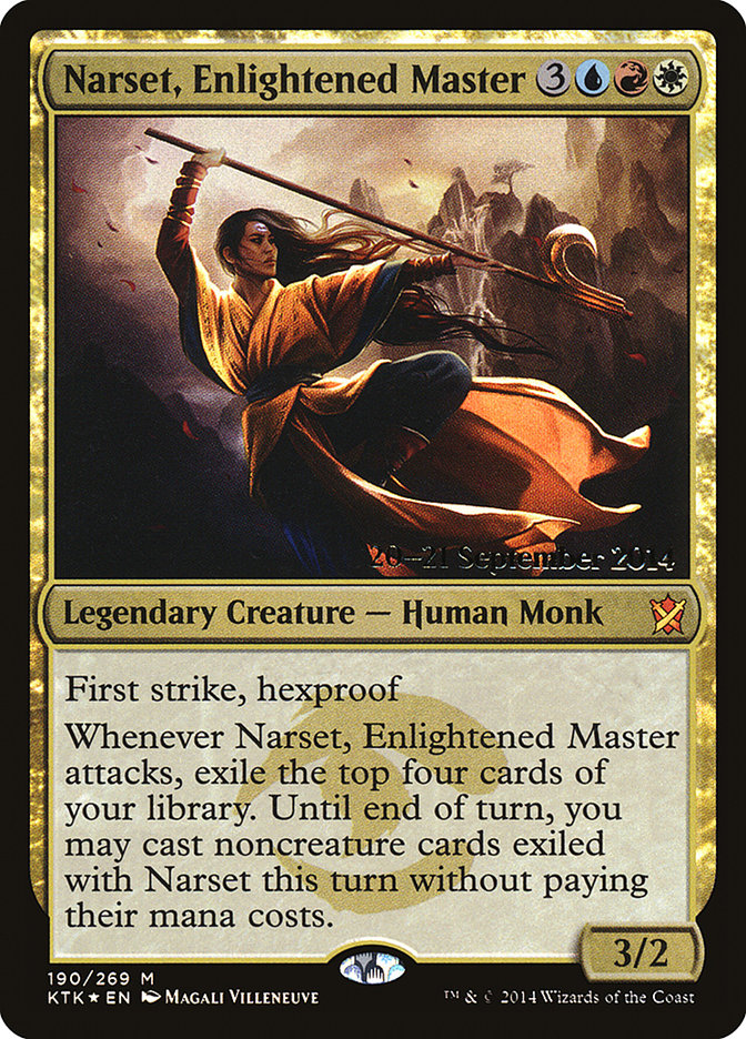 Narset, Enlightened Master [Khans of Tarkir Prerelease Promos] | Shuffle n Cut Hobbies & Games
