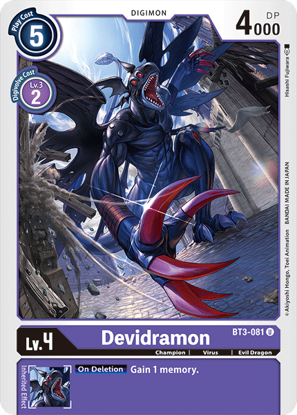 Devidramon [BT3-081] [Release Special Booster Ver.1.0] | Shuffle n Cut Hobbies & Games