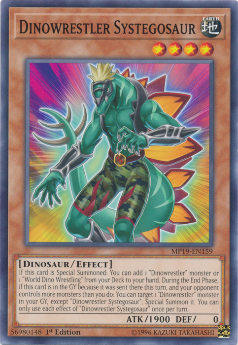 Dinowrestler Systegosaur [MP19-EN159] Common | Shuffle n Cut Hobbies & Games