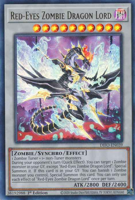 Red-Eyes Zombie Dragon Lord [DIFO-EN039] Ultra Rare | Shuffle n Cut Hobbies & Games
