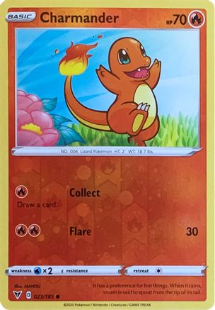 Charmander (023/185) (Reverse Cosmos Holo) [Sword & Shield: Vivid Voltage] | Shuffle n Cut Hobbies & Games