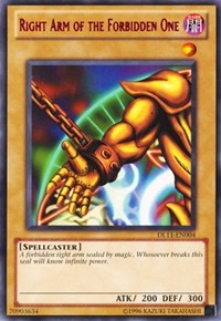 Right Arm of the Forbidden One (Red) [DL11-EN004] Rare | Shuffle n Cut Hobbies & Games
