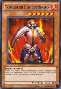 Thestalos the Firestorm Monarch (Blue) [DL12-EN007] Rare | Shuffle n Cut Hobbies & Games
