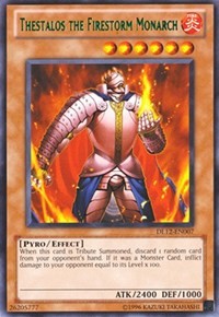 Thestalos the Firestorm Monarch (Green) [DL12-EN007] Rare | Shuffle n Cut Hobbies & Games