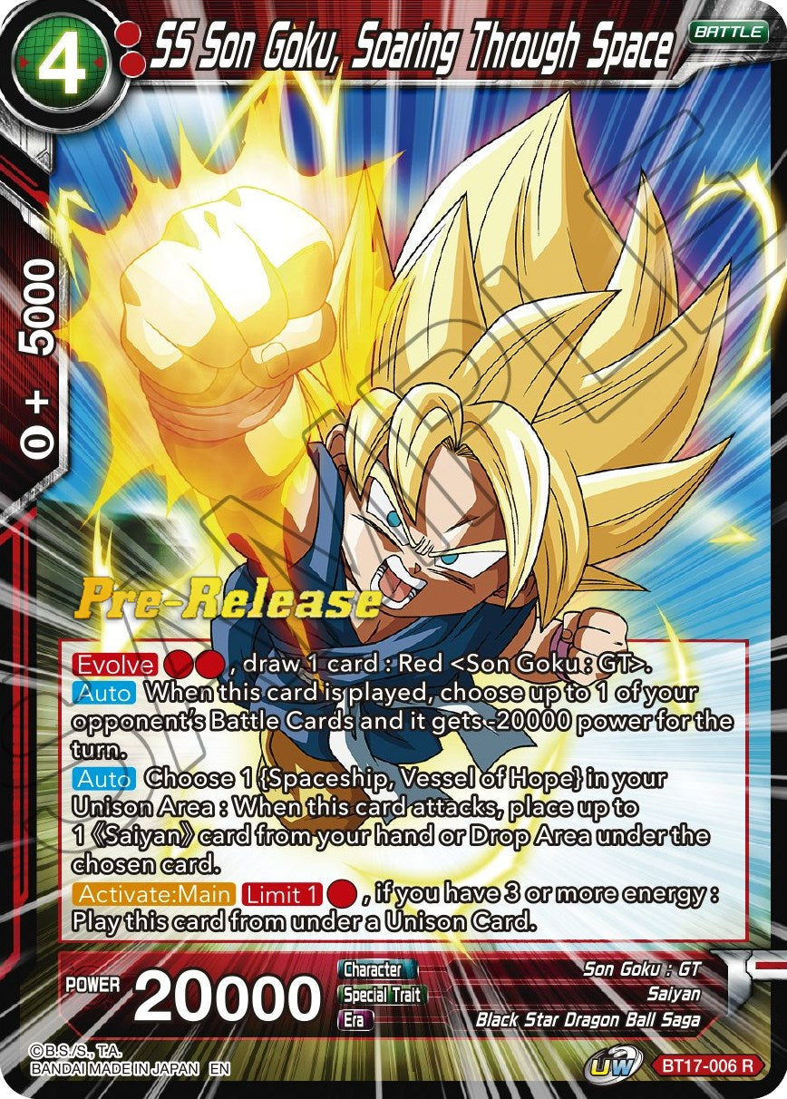 SS Son Goku, Soaring Through Space (BT17-006) [Ultimate Squad Prerelease Promos] | Shuffle n Cut Hobbies & Games