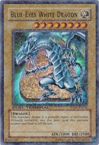 Blue-Eyes White Dragon [DTP1-EN001] Super Rare | Shuffle n Cut Hobbies & Games