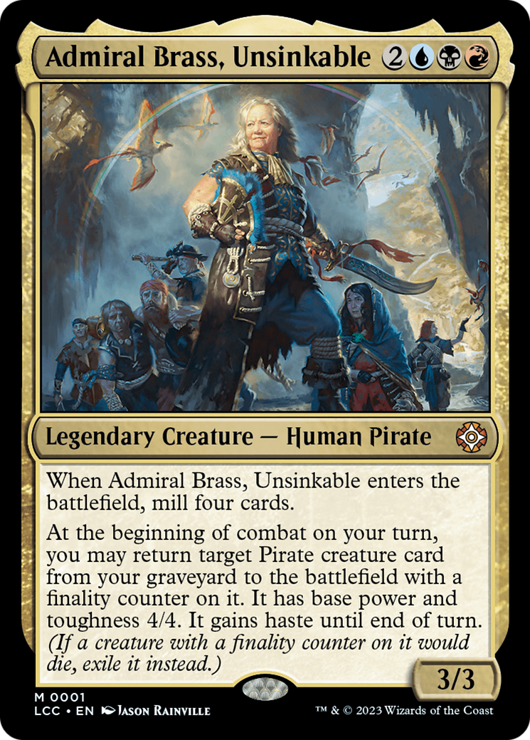 Admiral Brass, Unsinkable (Display Commander) [The Lost Caverns of Ixalan Commander] | Shuffle n Cut Hobbies & Games