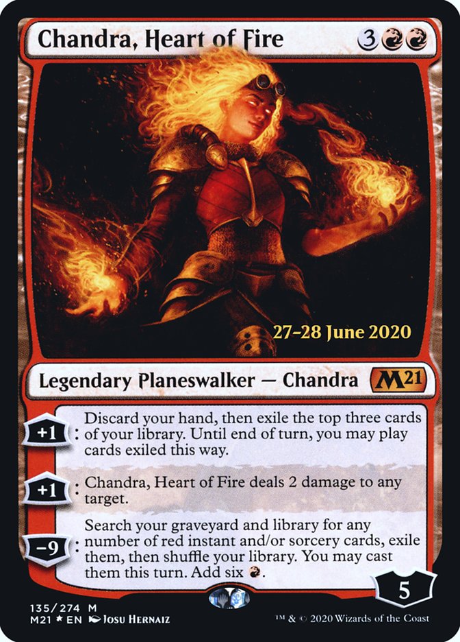 Chandra, Heart of Fire [Core Set 2021 Prerelease Promos] | Shuffle n Cut Hobbies & Games