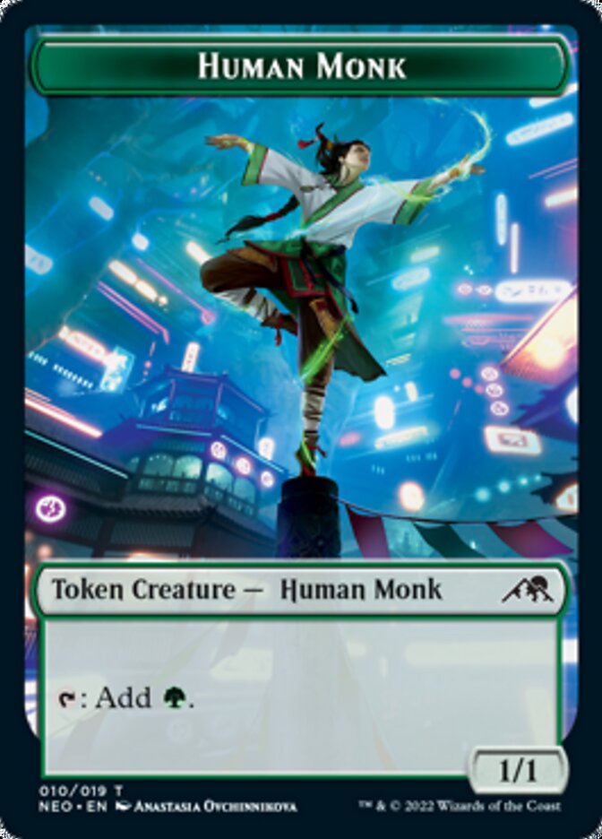 Human Monk Token [Kamigawa: Neon Dynasty Tokens] | Shuffle n Cut Hobbies & Games