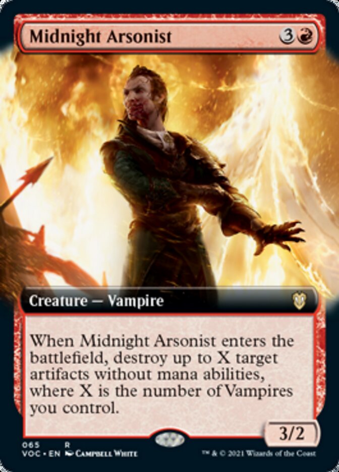Midnight Arsonist (Extended Art) [Innistrad: Crimson Vow Commander] | Shuffle n Cut Hobbies & Games