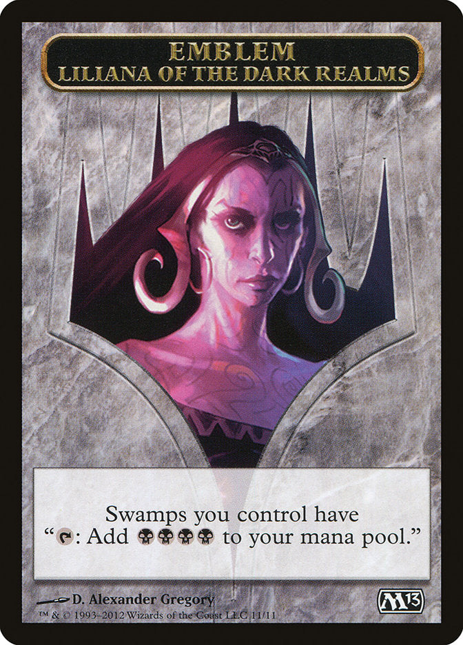 Liliana of the Dark Realms Emblem [Magic 2013 Tokens] | Shuffle n Cut Hobbies & Games