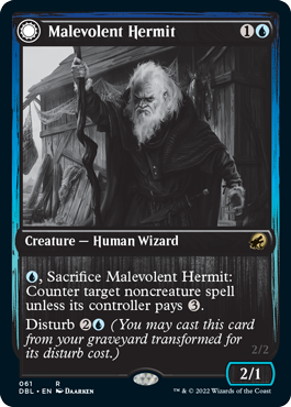 Malevolent Hermit // Benevolent Geist [Innistrad: Double Feature] | Shuffle n Cut Hobbies & Games