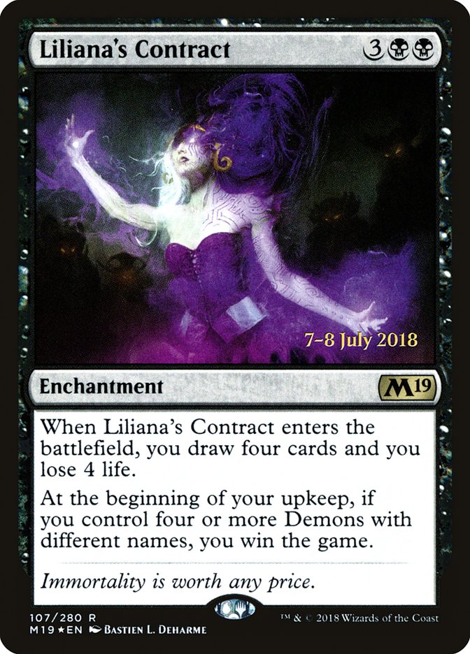 Liliana's Contract [Core Set 2019 Prerelease Promos] | Shuffle n Cut Hobbies & Games