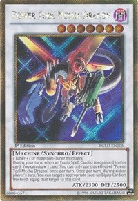 Power Tool Mecha Dragon [PGLD-EN005] Gold Secret Rare | Shuffle n Cut Hobbies & Games