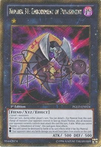 Number 31: Embodiment of Punishment [PGLD-EN024] Gold Secret Rare | Shuffle n Cut Hobbies & Games