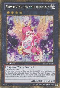 Number 82: Heartlandraco [PGLD-EN025] Gold Secret Rare | Shuffle n Cut Hobbies & Games