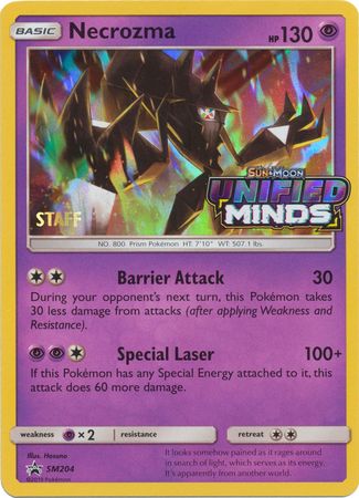 Necrozma (SM204) (Staff Prerelease Promo) [Sun & Moon: Black Star Promos] | Shuffle n Cut Hobbies & Games