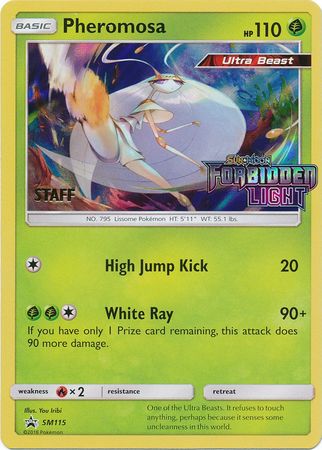 Pheromosa (SM115) (Staff Prerelease Promo) [Sun & Moon: Black Star Promos] | Shuffle n Cut Hobbies & Games