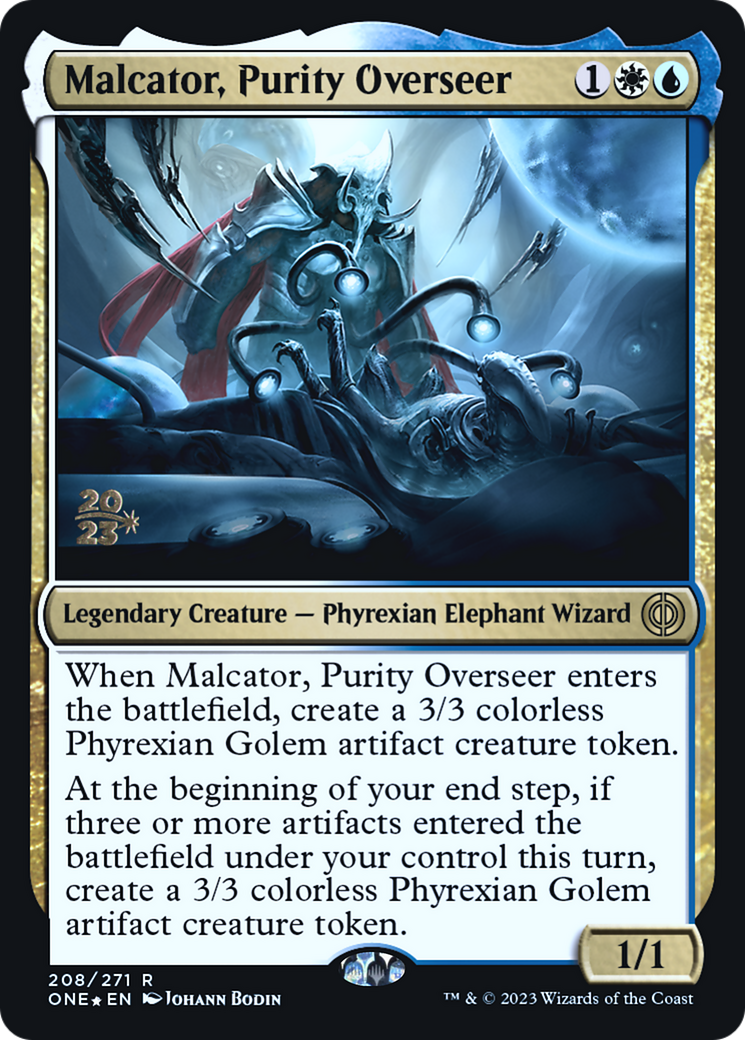 Malcator, Purity Overseer [Phyrexia: All Will Be One Prerelease Promos] | Shuffle n Cut Hobbies & Games