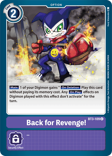 Back for Revenge! [BT3-109] [Release Special Booster Ver.1.0] | Shuffle n Cut Hobbies & Games