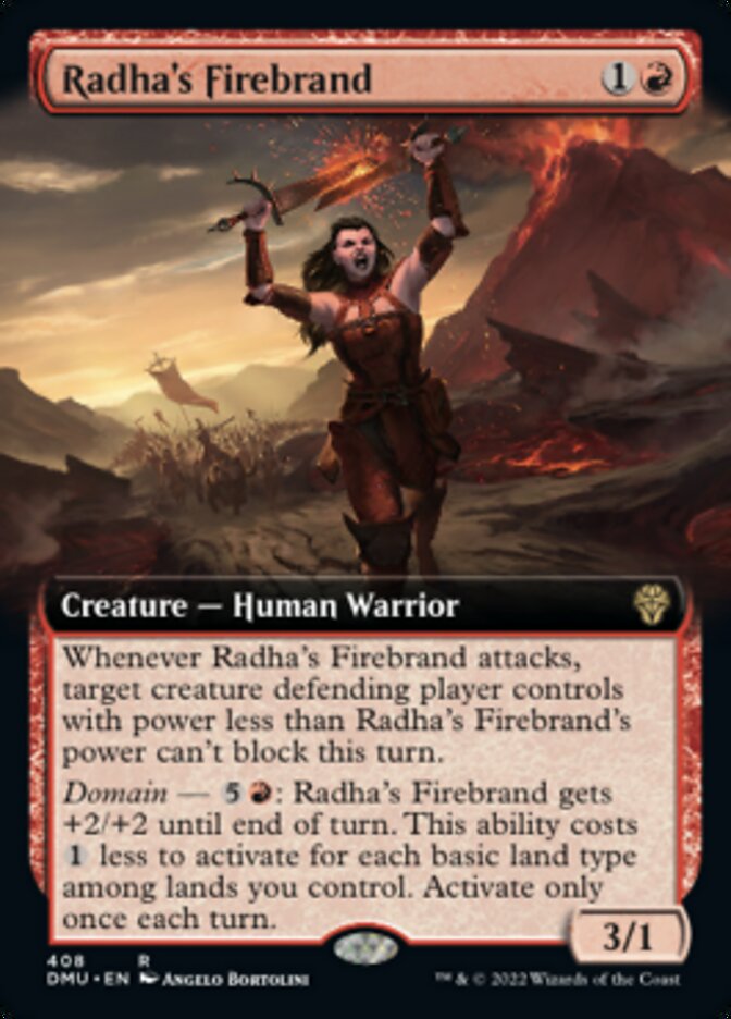 Radha's Firebrand (Extended Art) [Dominaria United] | Shuffle n Cut Hobbies & Games