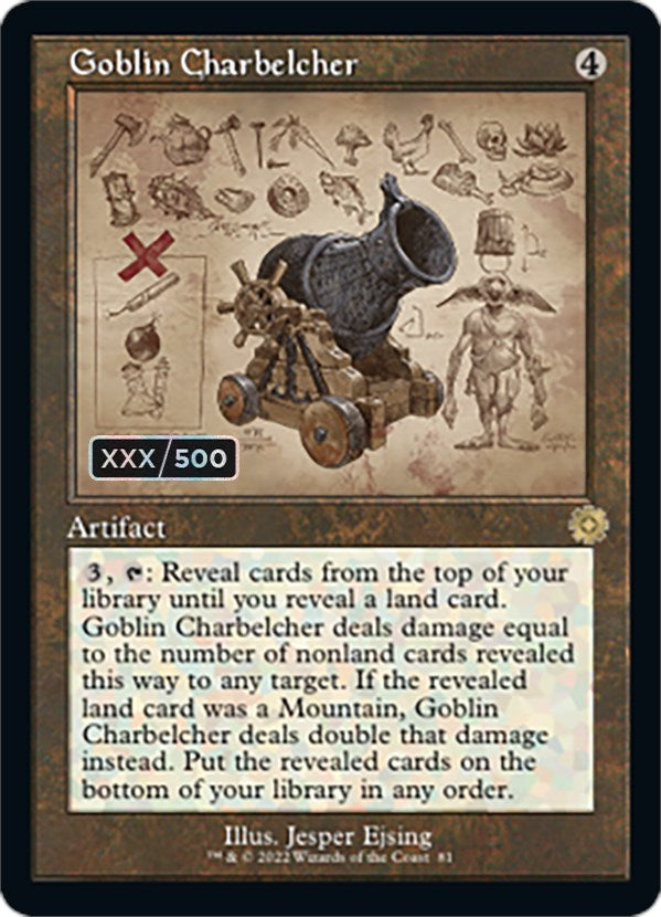 Goblin Charbelcher (Retro Schematic) (Serialized) [The Brothers' War Retro Artifacts] | Shuffle n Cut Hobbies & Games
