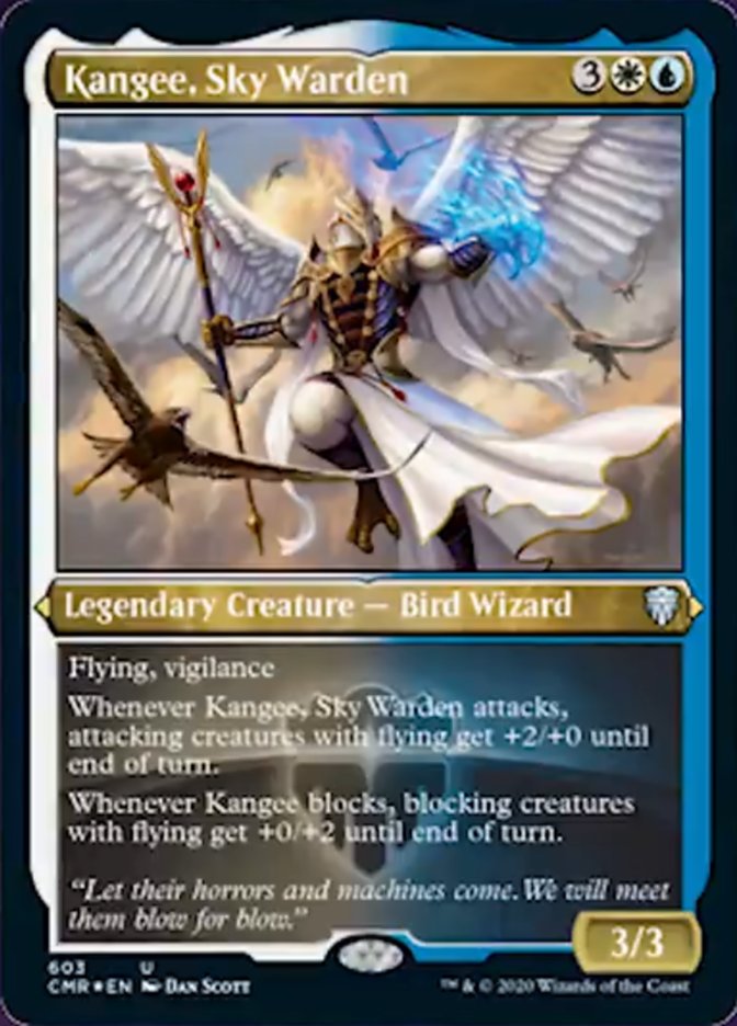 Kangee, Sky Warden (Etched) [Commander Legends] | Shuffle n Cut Hobbies & Games