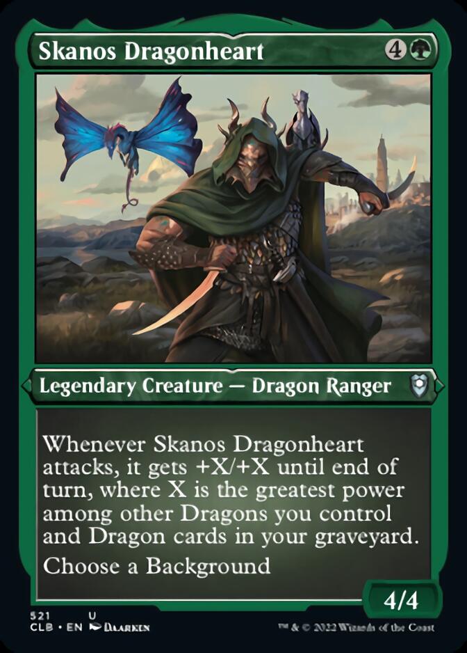 Skanos Dragonheart (Foil Etched) [Commander Legends: Battle for Baldur's Gate] | Shuffle n Cut Hobbies & Games