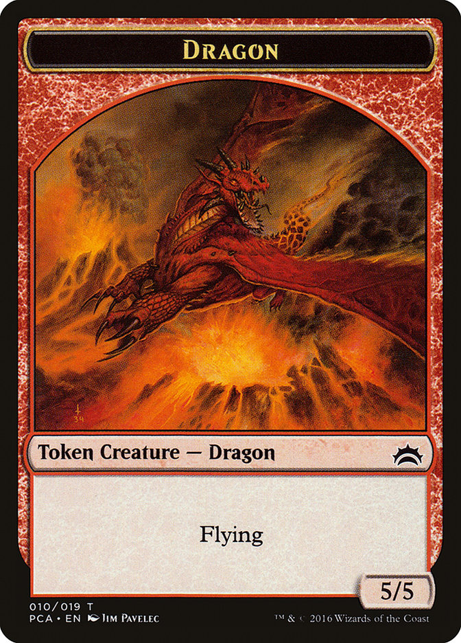 Dragon // Saproling Double-Sided Token [Planechase Anthology Tokens] | Shuffle n Cut Hobbies & Games