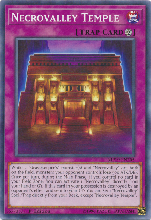 Necrovalley Temple [MP19-EN205] Common | Shuffle n Cut Hobbies & Games
