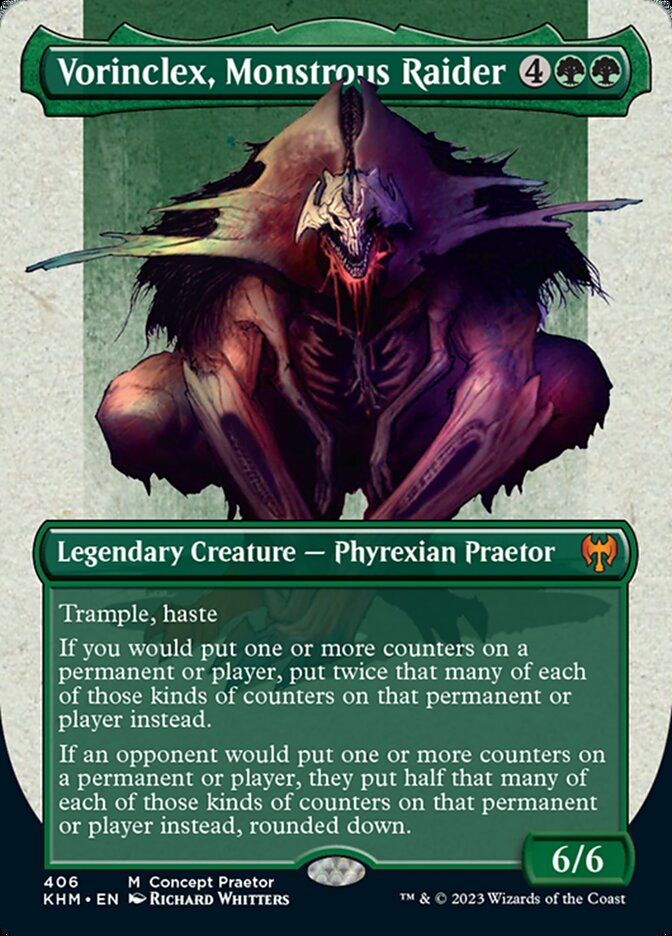 Vorinclex, Monstrous Raider (Borderless Concept Praetors) [Phyrexia: All Will Be One] | Shuffle n Cut Hobbies & Games