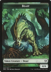 Beast // Saproling Double-Sided Token [Zendikar Rising Commander Tokens] | Shuffle n Cut Hobbies & Games