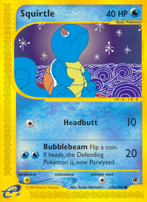 Squirtle (132/165) [Expedition: Base Set] | Shuffle n Cut Hobbies & Games