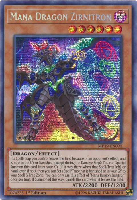 Mana Dragon Zirnitron [MP19-EN090] Prismatic Secret Rare | Shuffle n Cut Hobbies & Games