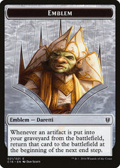 Daretti, Scrap Savant Emblem // Thopter Double-Sided Token [Commander 2016 Tokens] | Shuffle n Cut Hobbies & Games