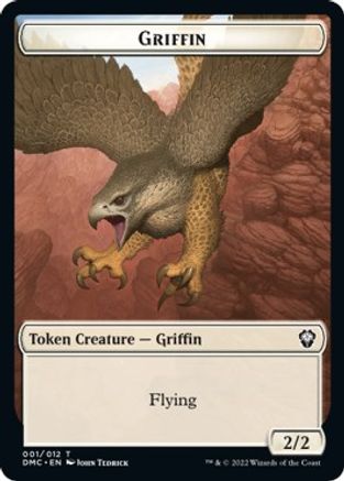 Zombie Knight // Griffin Double-Sided Token [Dominaria United Commander Tokens] | Shuffle n Cut Hobbies & Games