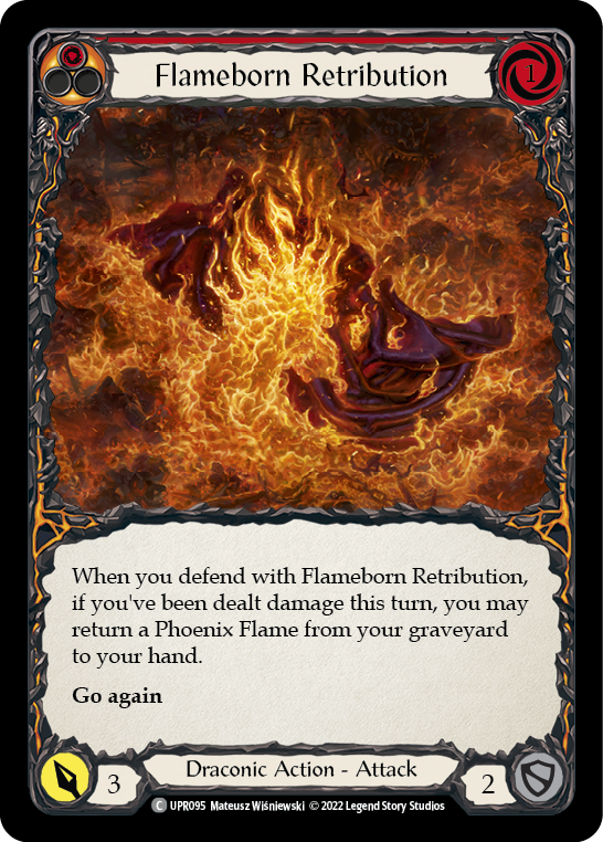Flameborn Retribution [UPR095] (Uprising)  Rainbow Foil | Shuffle n Cut Hobbies & Games