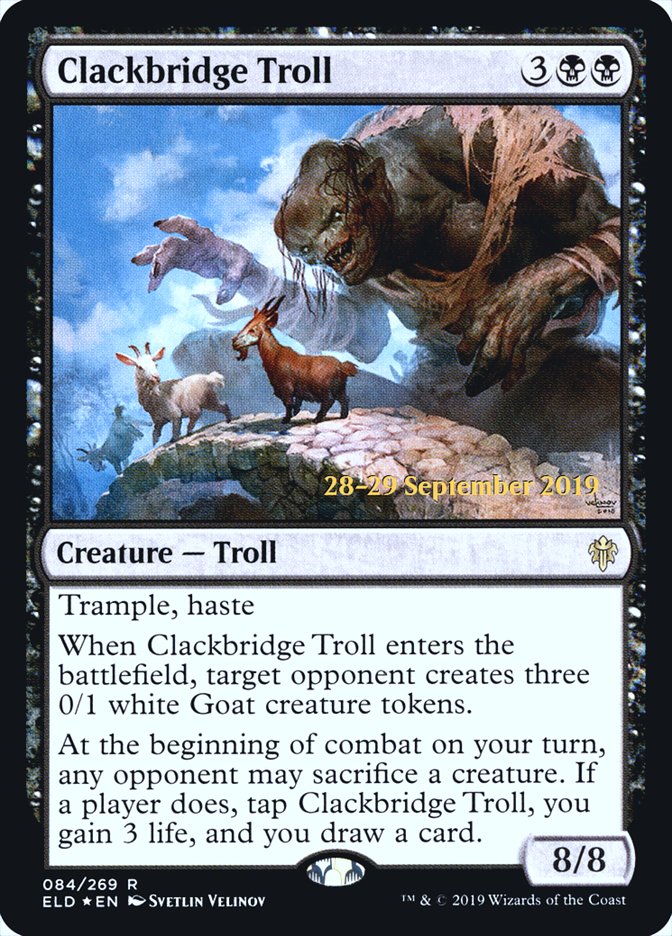 Clackbridge Troll [Throne of Eldraine Prerelease Promos] | Shuffle n Cut Hobbies & Games