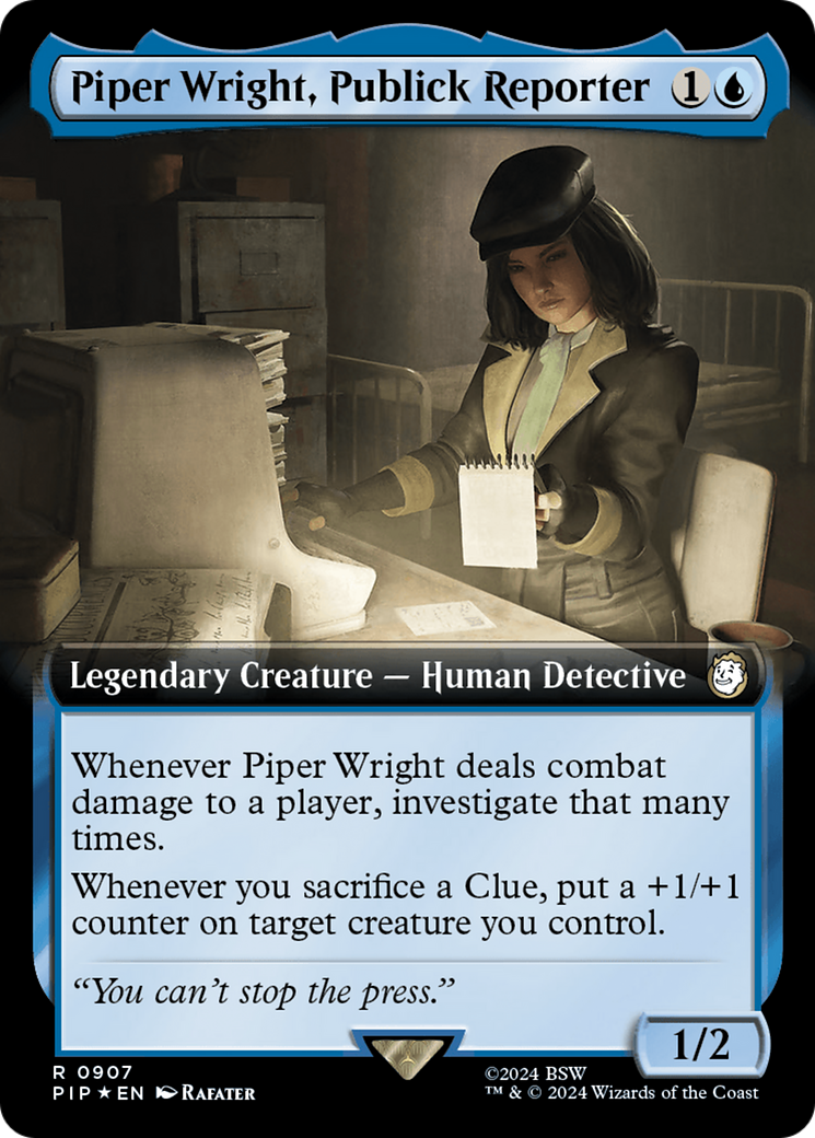 Piper Wright, Publick Reporter (Extended Art) (Surge Foil) [Fallout] | Shuffle n Cut Hobbies & Games
