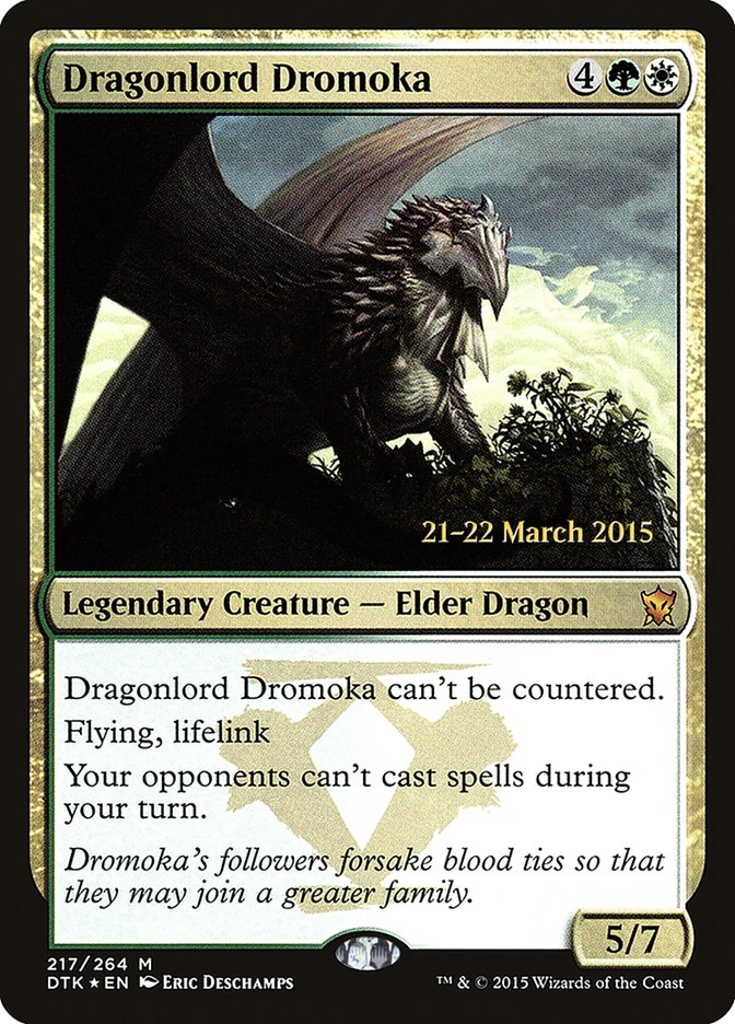 Dragonlord Dromoka [Dragons of Tarkir Prerelease Promos] | Shuffle n Cut Hobbies & Games