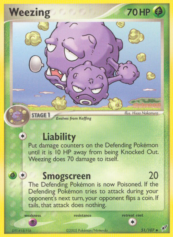 Weezing (51/107) [EX: Deoxys] | Shuffle n Cut Hobbies & Games