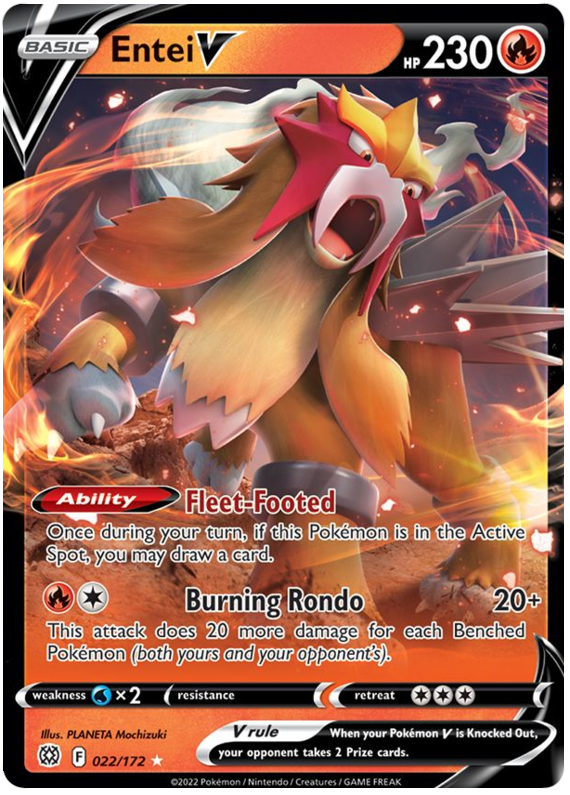 Entei V (022/172) [Sword & Shield: Brilliant Stars] | Shuffle n Cut Hobbies & Games