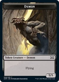Demon // Elemental Double-Sided Token [Double Masters Tokens] | Shuffle n Cut Hobbies & Games