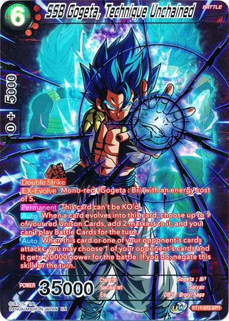 SSB Gogeta, Technique Unchained (SPR) [BT11-012] | Shuffle n Cut Hobbies & Games
